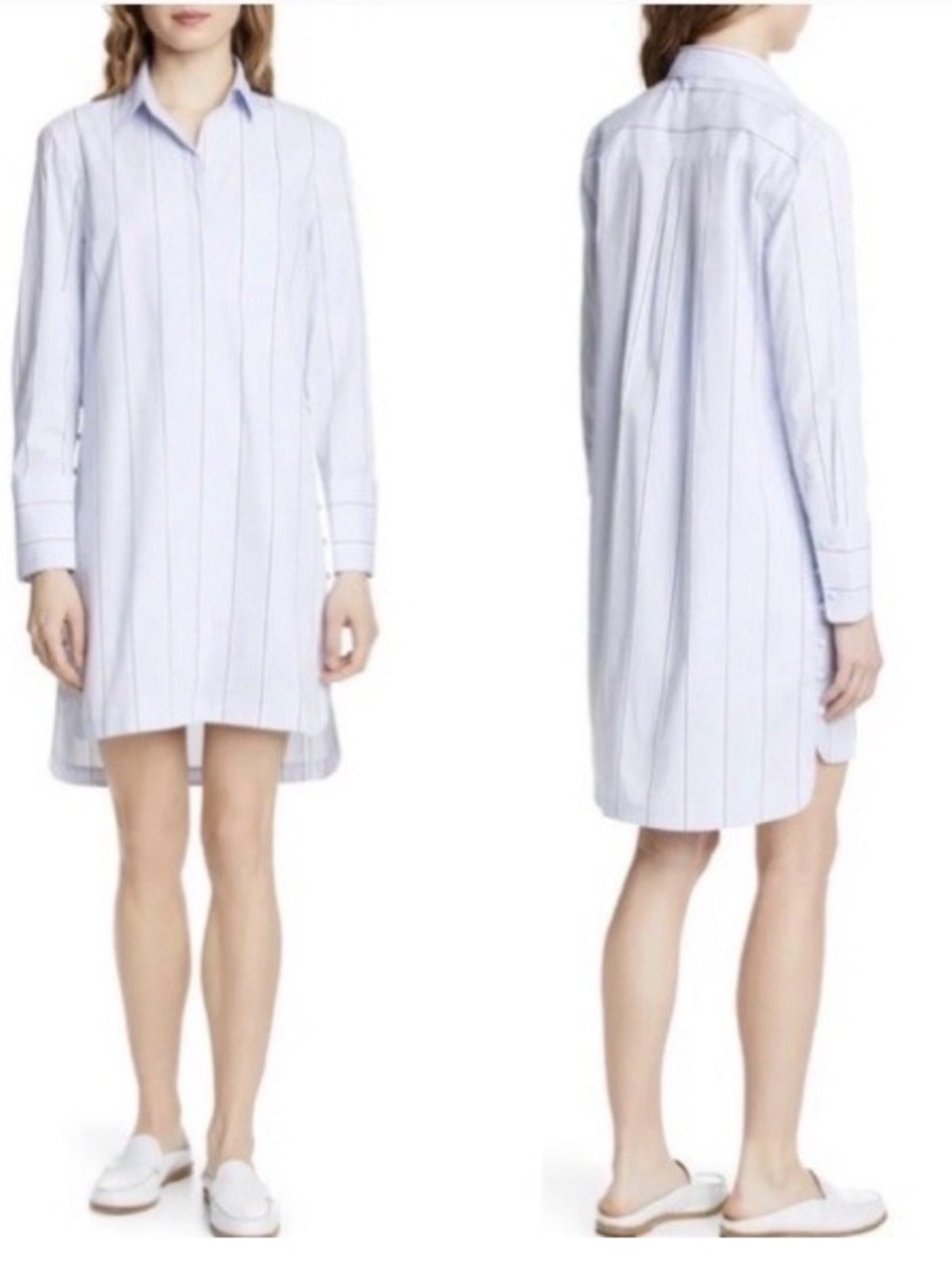 Club Monaco Light Blue Striped Button-Down Strawberta Shirt